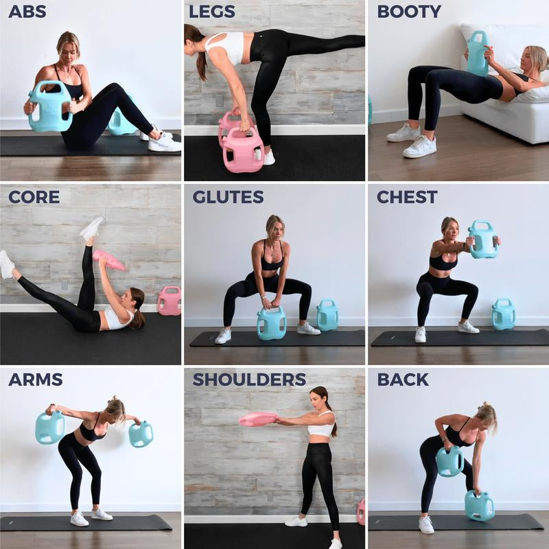 Water-Filled Adjustable Weights (2-11 Lbs - Set of 2 )