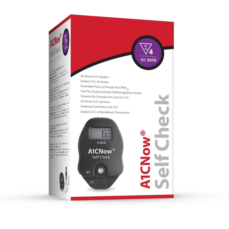 A1CNow Self Check At-Home A1C Test System REF 3070 – 4 Test Kit