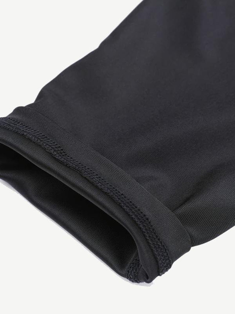 Blue Neoprene Sauna Tummy Control Leggings