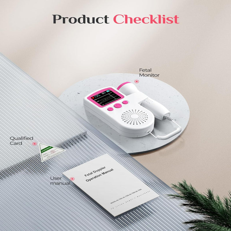 IMEX Dop-Tone II Fetal Doppler with Handheld Probe and Display Screen