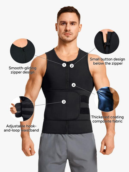 Sauna Sports Vest Suit Top