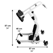 Stand Assist Transfer Chair with Wheels and Knee Support Pads