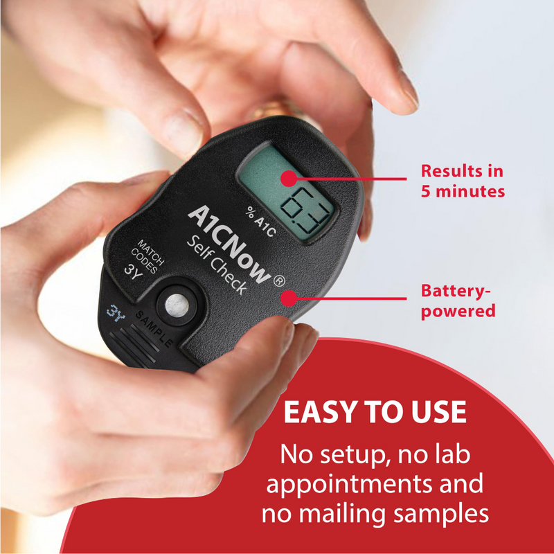 A1CNow Self Check At-Home A1C Test System REF 3070 – 4 Test Kit