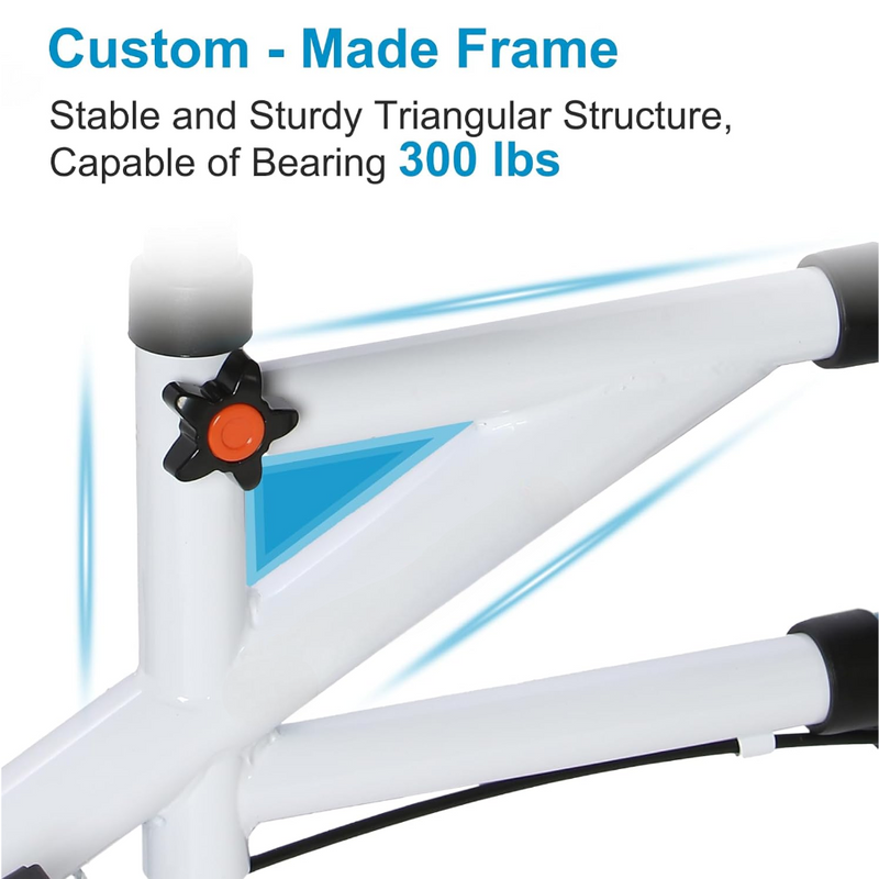 Compact Knee Walker with Dual Braking System and 8 Inch Wheels, 300 lb Capacity