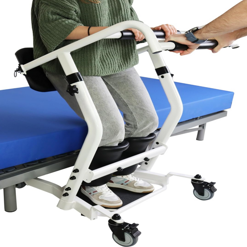 Stand Assist Transfer Chair with Wheels and Knee Support Pads