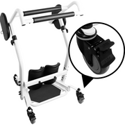 Stand Assist Transfer Chair with Wheels and Knee Support Pads