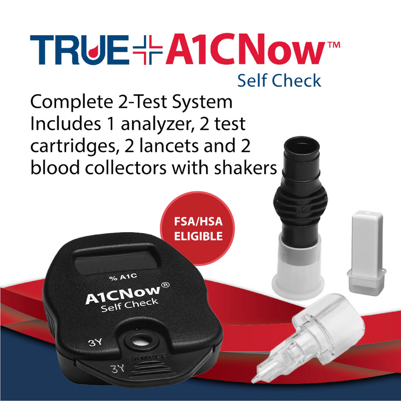 A1CNow Self Check At-Home A1C Test System REF 3070 – 4 Test Kit