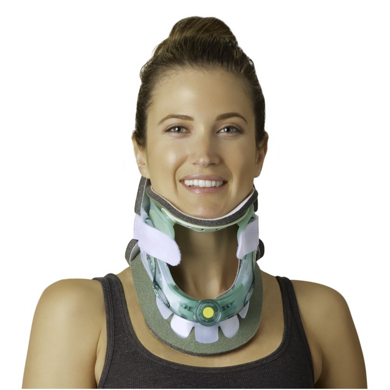 Adjustable Cervical Collar Neck Brace with Height Dial and Tracheal Access